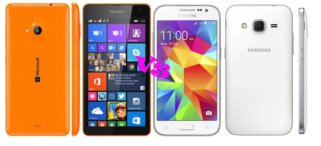  Perbandingan Microsoft Lumia 535 Dual SIM vs Samsung Galaxy Core Prime