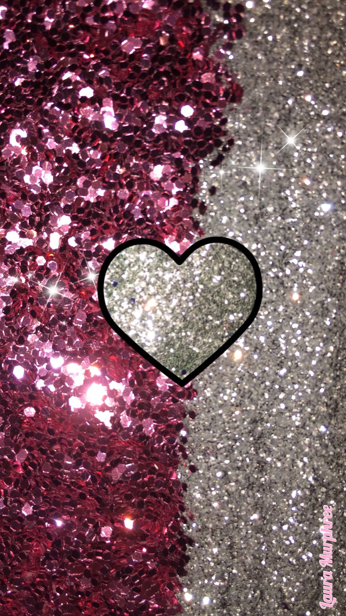 Glitter Phone Wallpaper Sparkle Background Bling Shimmer Heart