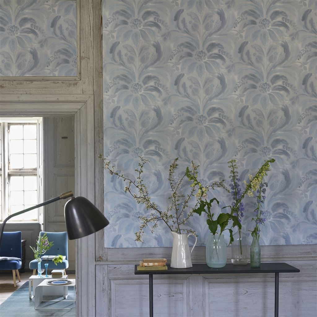 Angelique Damask Wallpaper In Blossom From The Tulipa Stellata