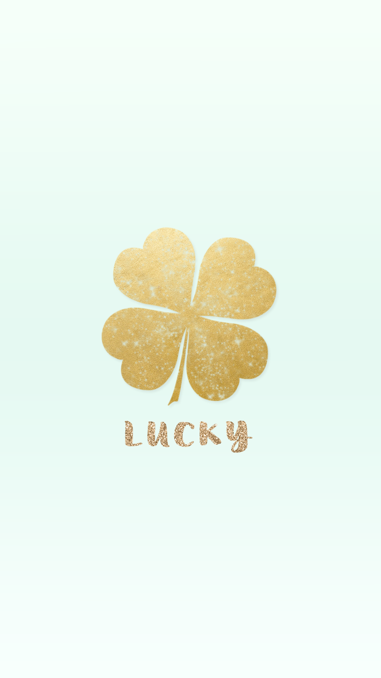 St Patricks Day Gold 4 Leaf Clover iPhone Wallpaper Lets
