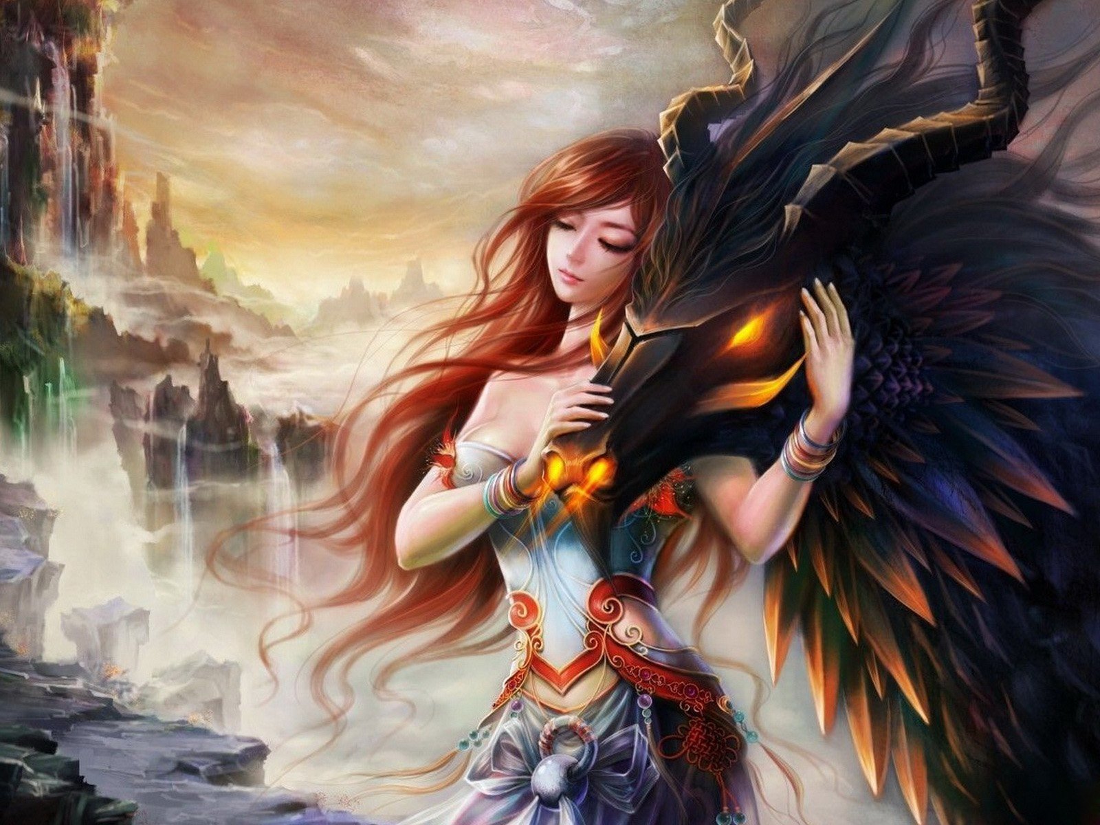 Dragon Girl Wallpaper And Background Image Id