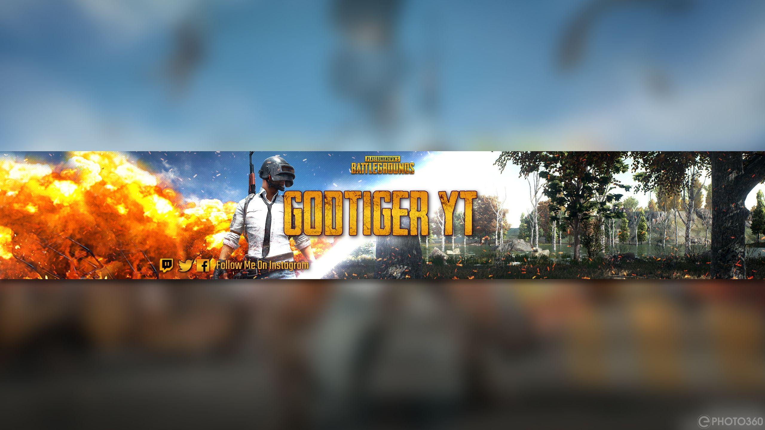 Share Create a youtube banner game of PUBG cool