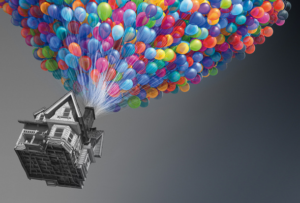 Wallpaper Up house fly movie funny balloons Disney