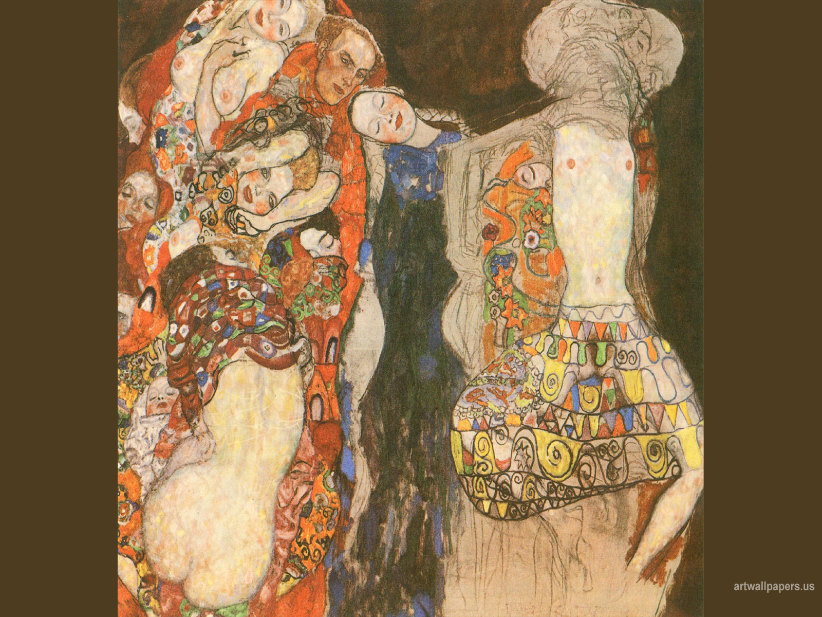 Klimt The Kiss Wallpaper