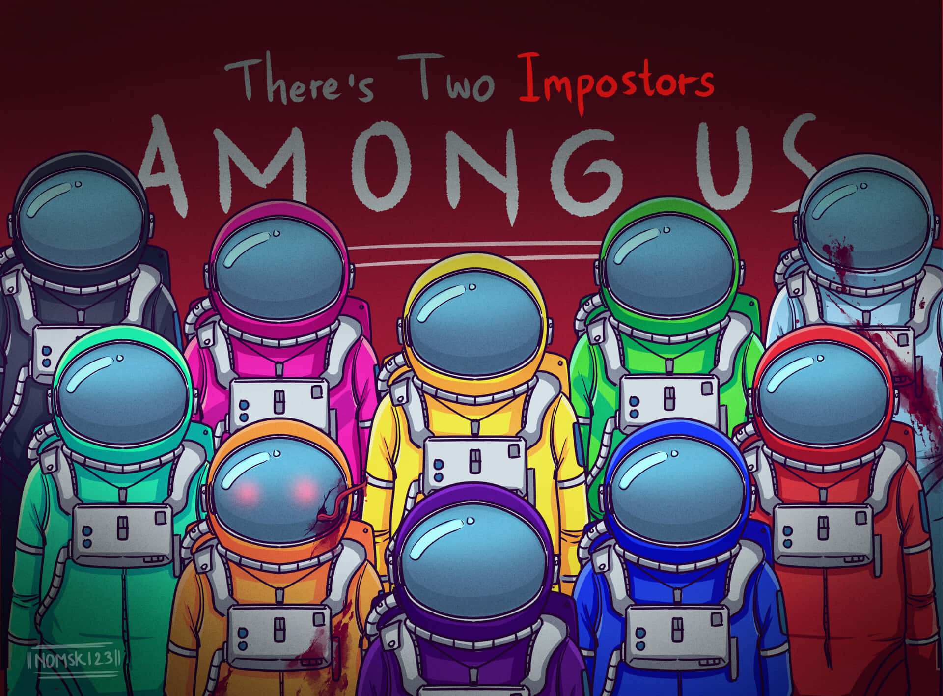 Cute Among Us Wallpaper