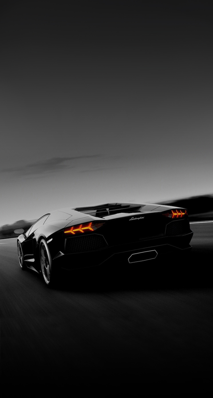 Black Lamborghini iPhone Parallax Wallpaper