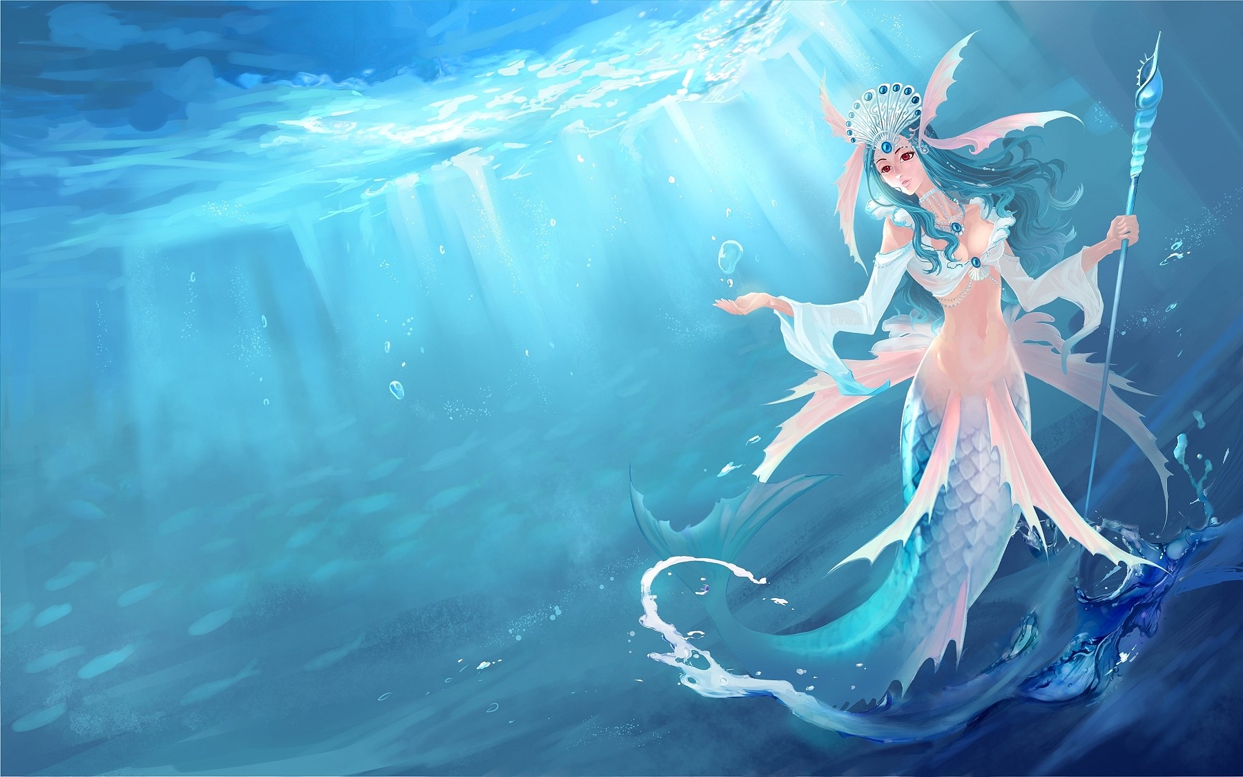 Wallpaper Water League Of Legends Mermaids Nami