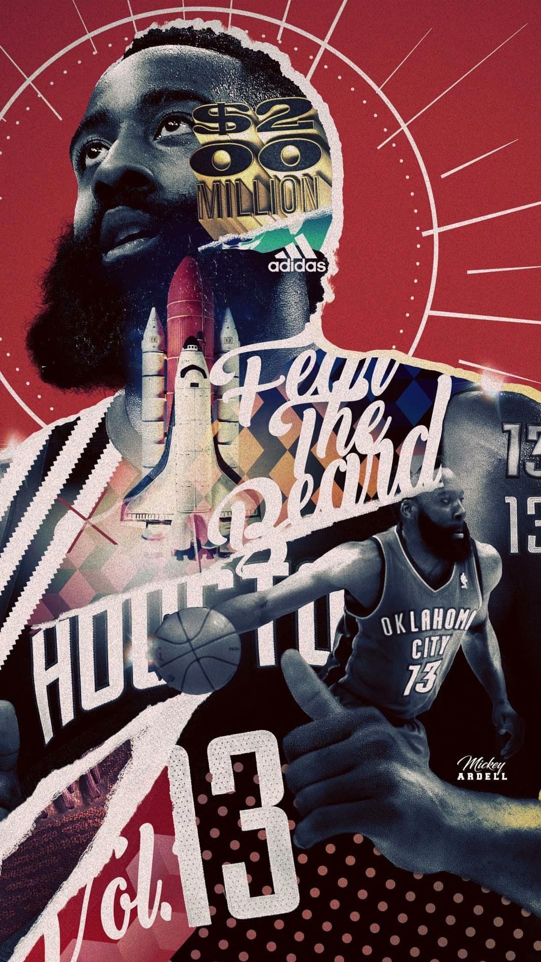 Beard James Harden iPhone Background In Fantasy Basketball