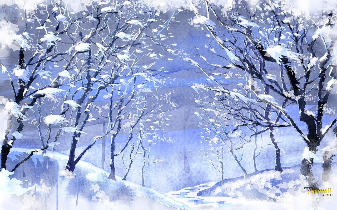 anime snow wallpaper 2015   Grasscloth Wallpaper