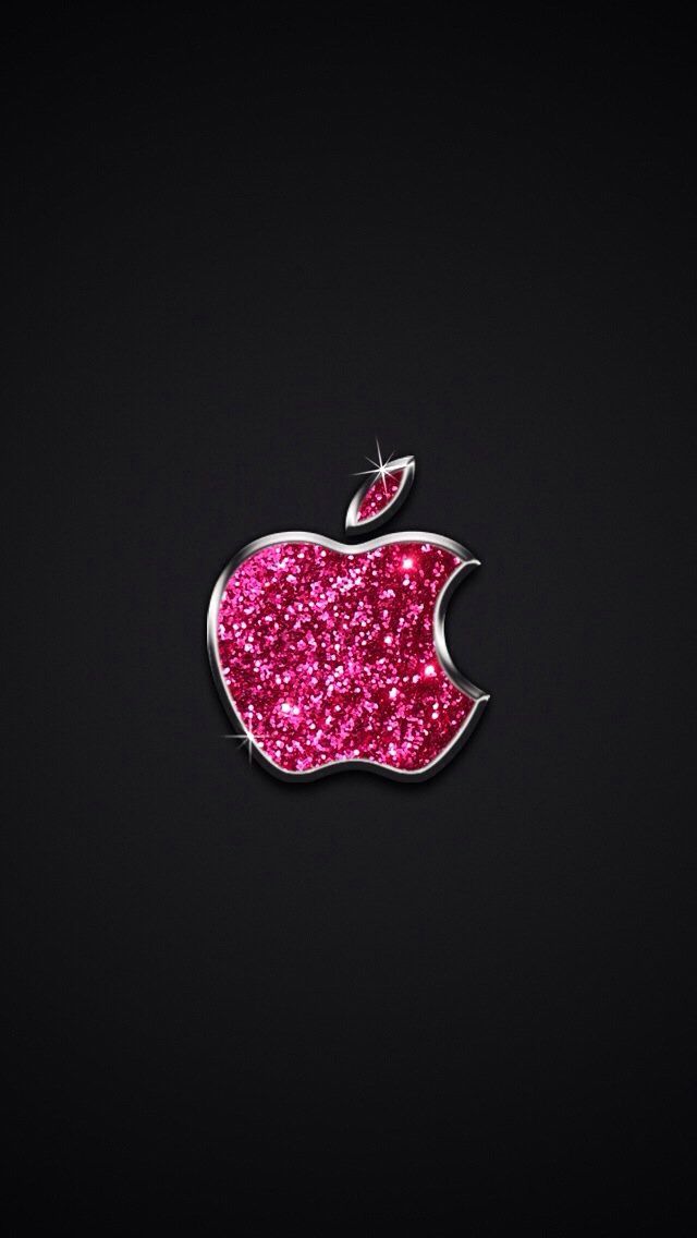 Sparkle Pink Apple Logo Wallpaper Phone