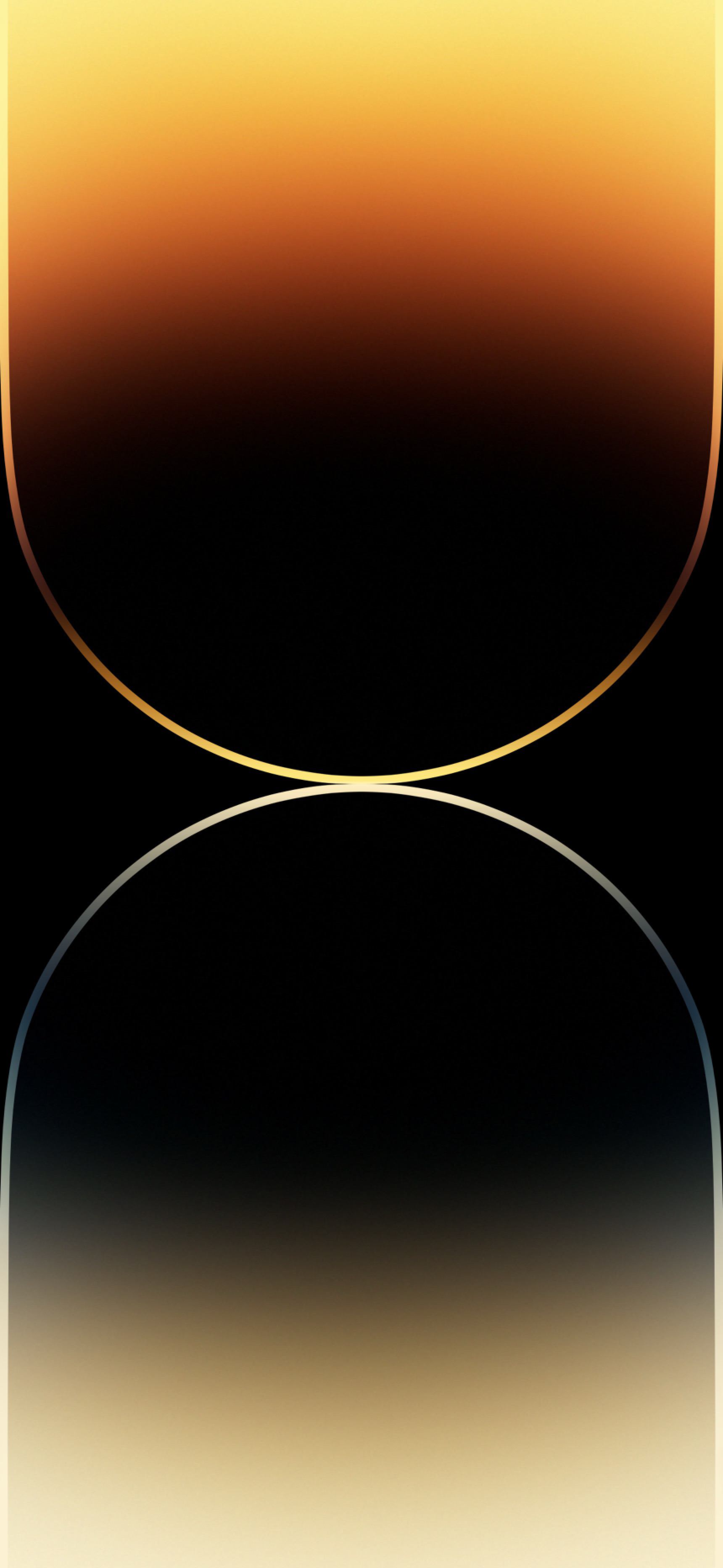 Abstract iPhone 14 Pro Max wallpaper with a gradient of warm colors and subtle curves