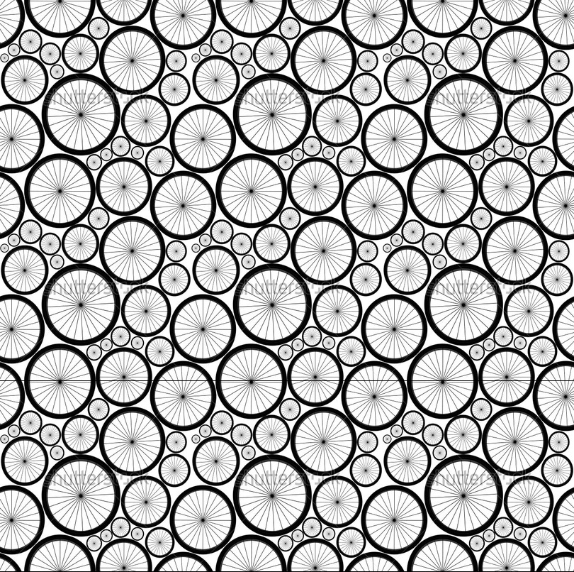 seamless pattern with bike wheels You can use any color of background