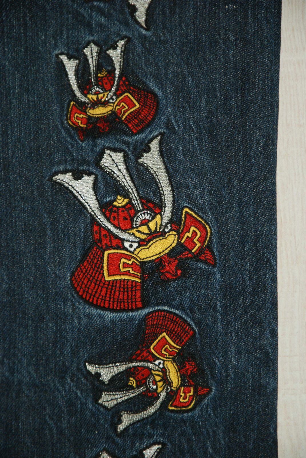 Evisu Japanese Selvedge Jeans Blue Straight Relaxed Embroidery