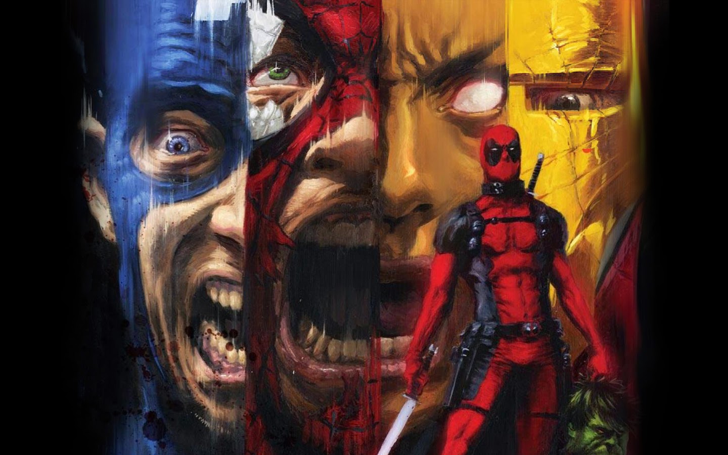 Free download Deadpool Kills Marvel Heroes Captain America Spider Man