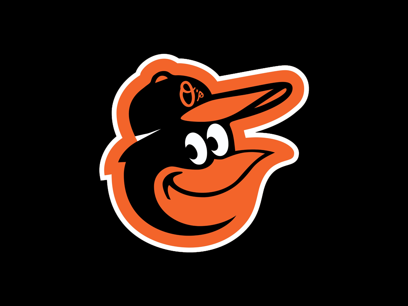 MLB Baltimore Orioles Logo Black Background 1600x1200 DESKTOP MLB 1600x1200