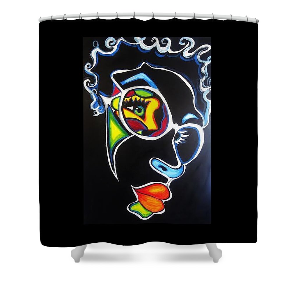 Color Me Cool Shower Curtain By Shuanteya Sherman