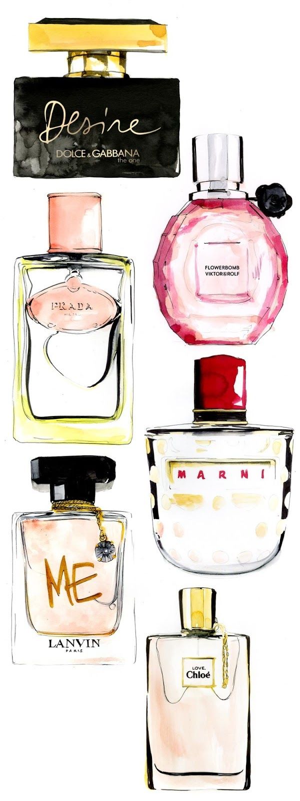 Purfum Sketchs Perfume Art Chanel Fragrance