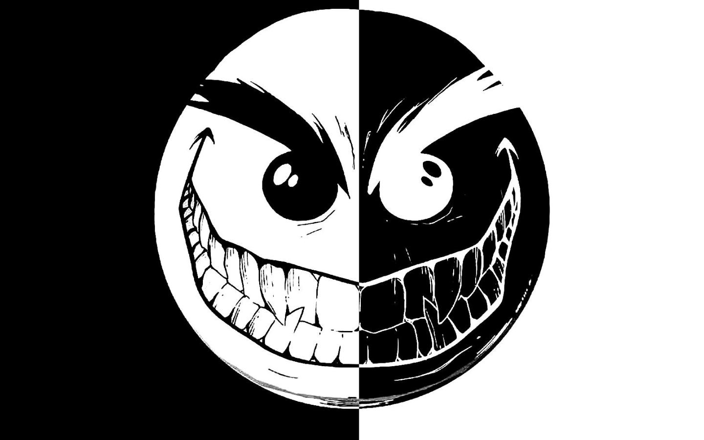 Mean Black And White Emoticon HD Wallpaper The Database