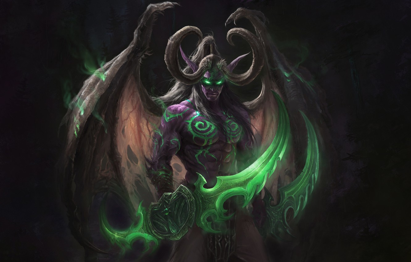 Wallpaper The Game Illidan Demon Wow Stormrage Warcraft