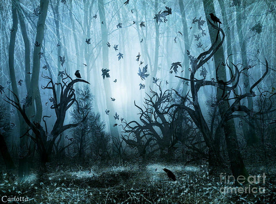 Haunted Forest Is A Piece Of Digital Artwork By Carlotta Ceawlin Which