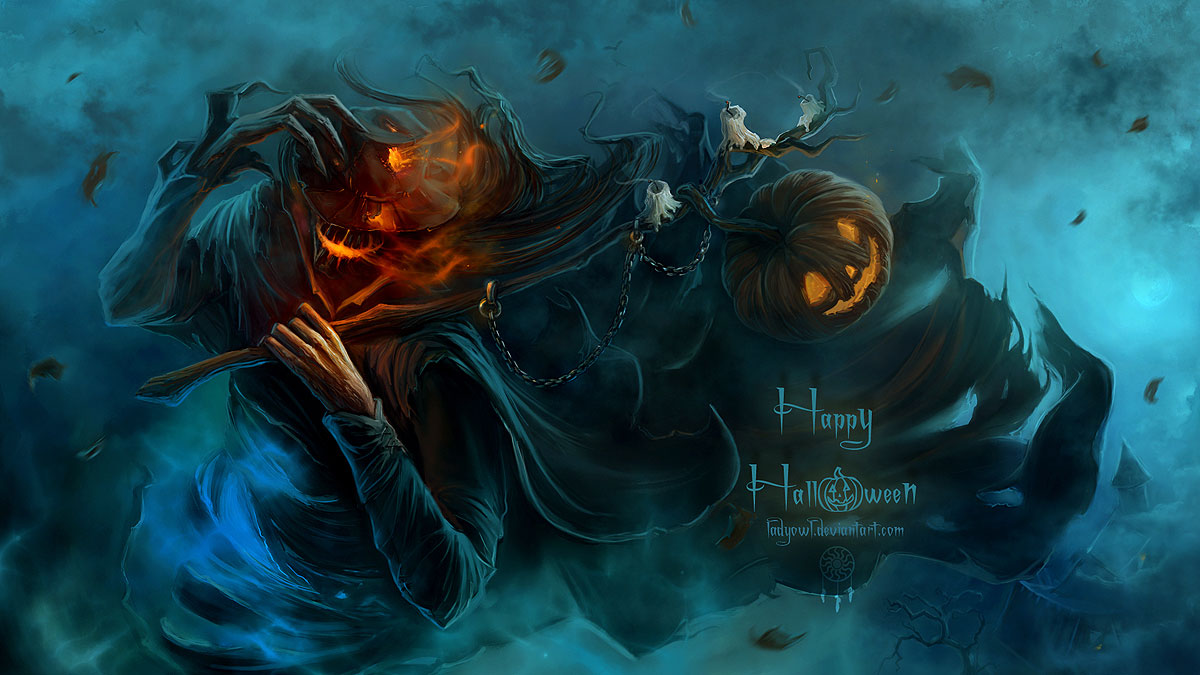 Halloween Scarecrow Wallpaper Background Image