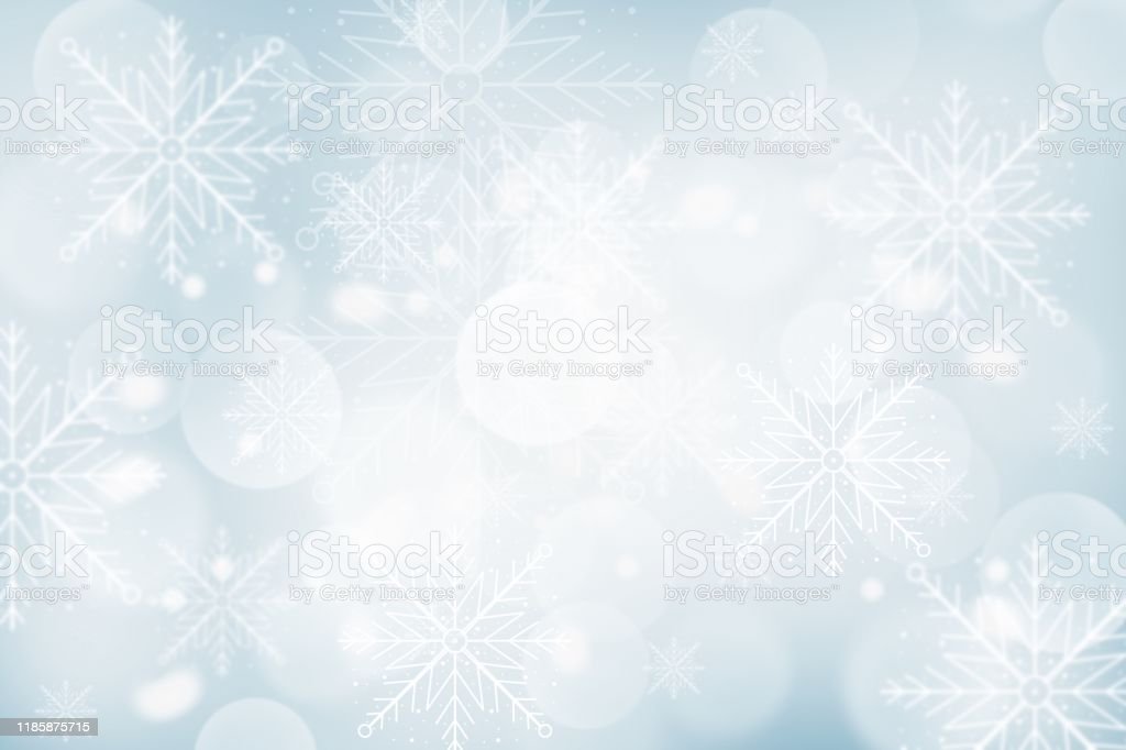 Gray Christmas Abstract Texture Background With Snowflakes Winter