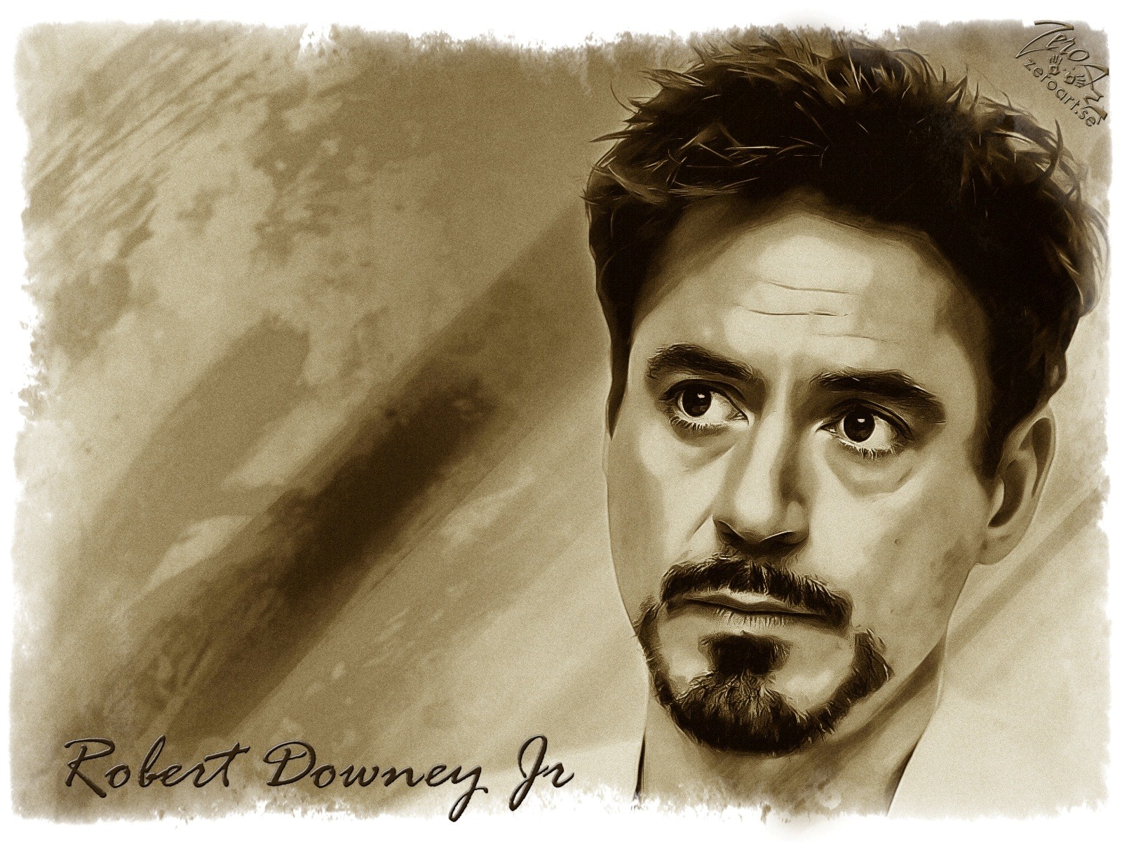 Robert Downey Jr Sketch HD Wallpaper
