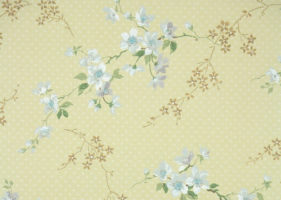 S Vintage Wallpaper Floral By Hannahstreasures