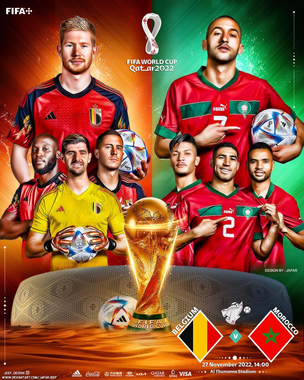 Belgium Morocco World Cup By Jafarjeef