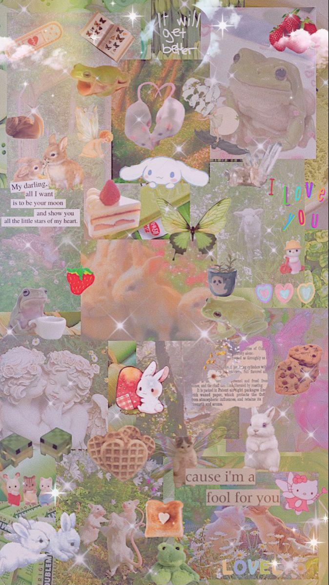 soft green cottagecore aesthetic wallpaper Fairy wallpaper