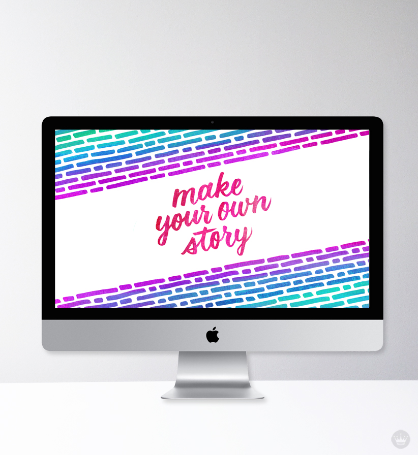 Download MAKE YOUR OWN STORY by Hallmark font designer Lila S desktop