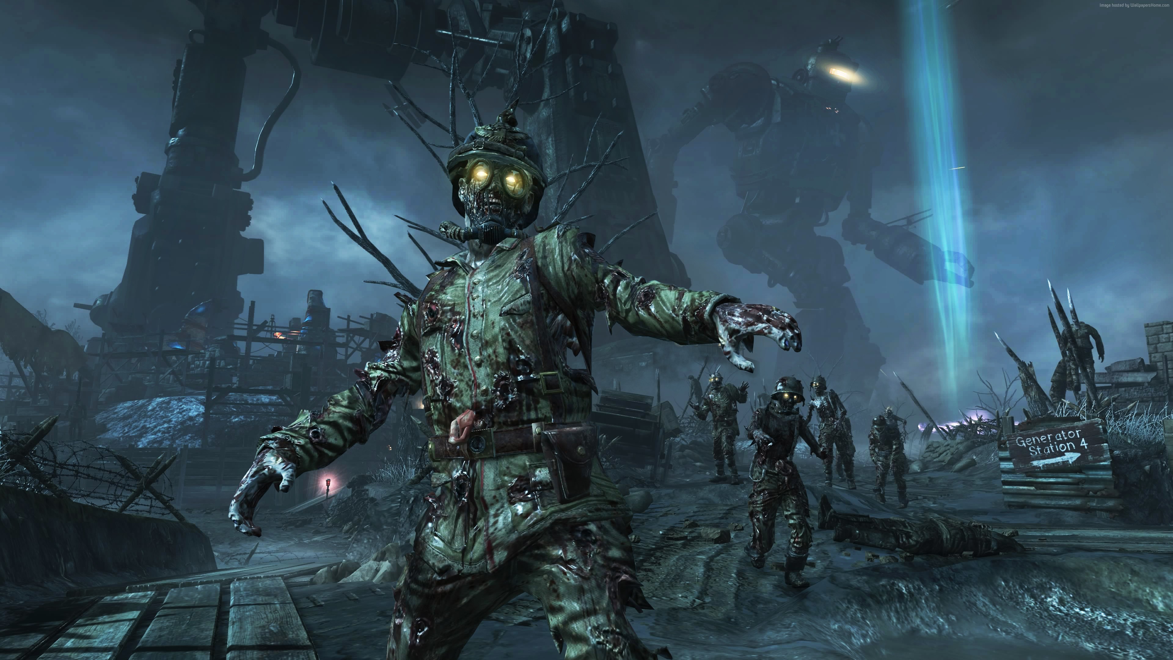 Wallpaper Call of Duty World at War Zombies shooter