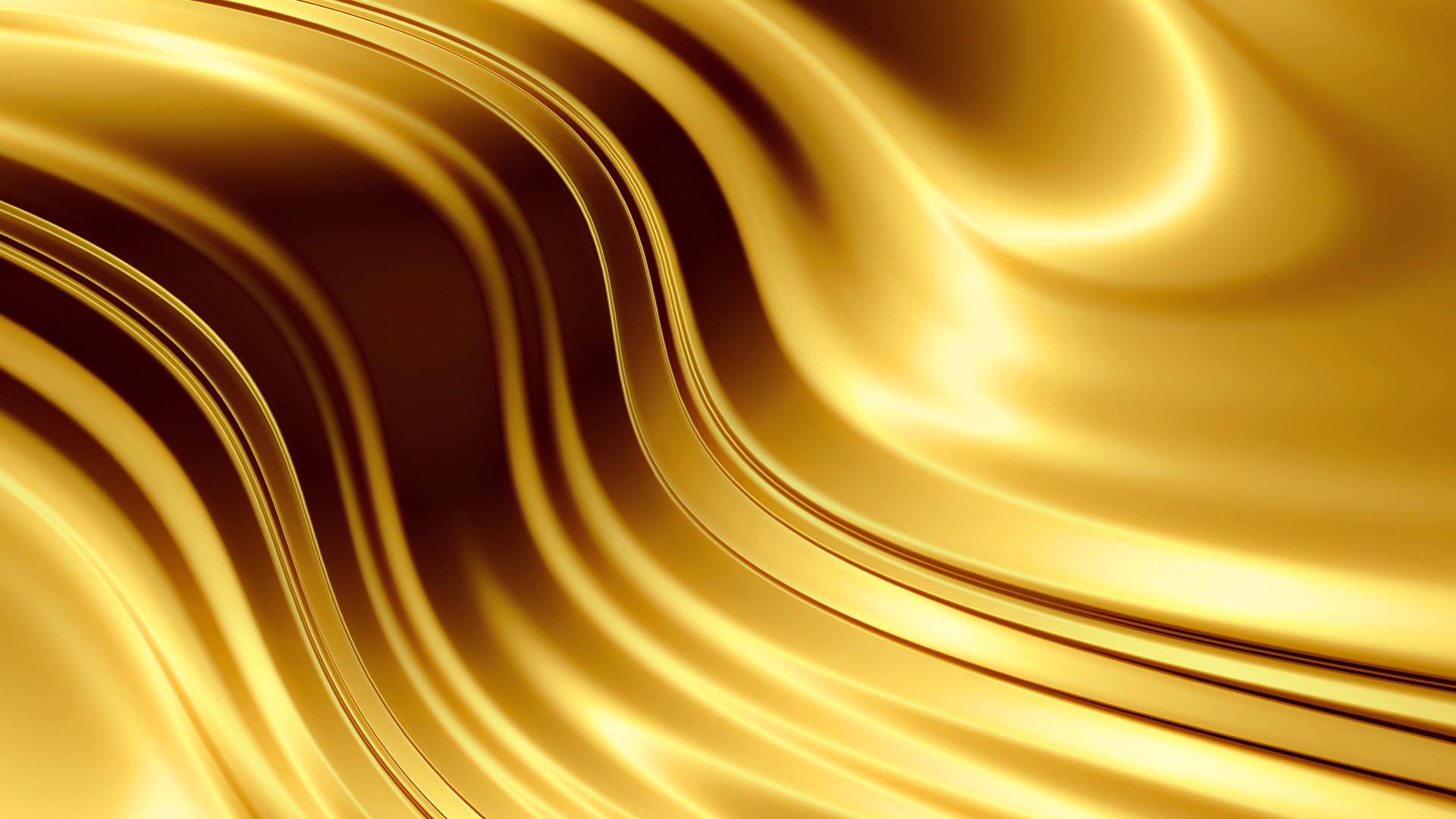 Abstract golden waves background, smooth and luxurious texture