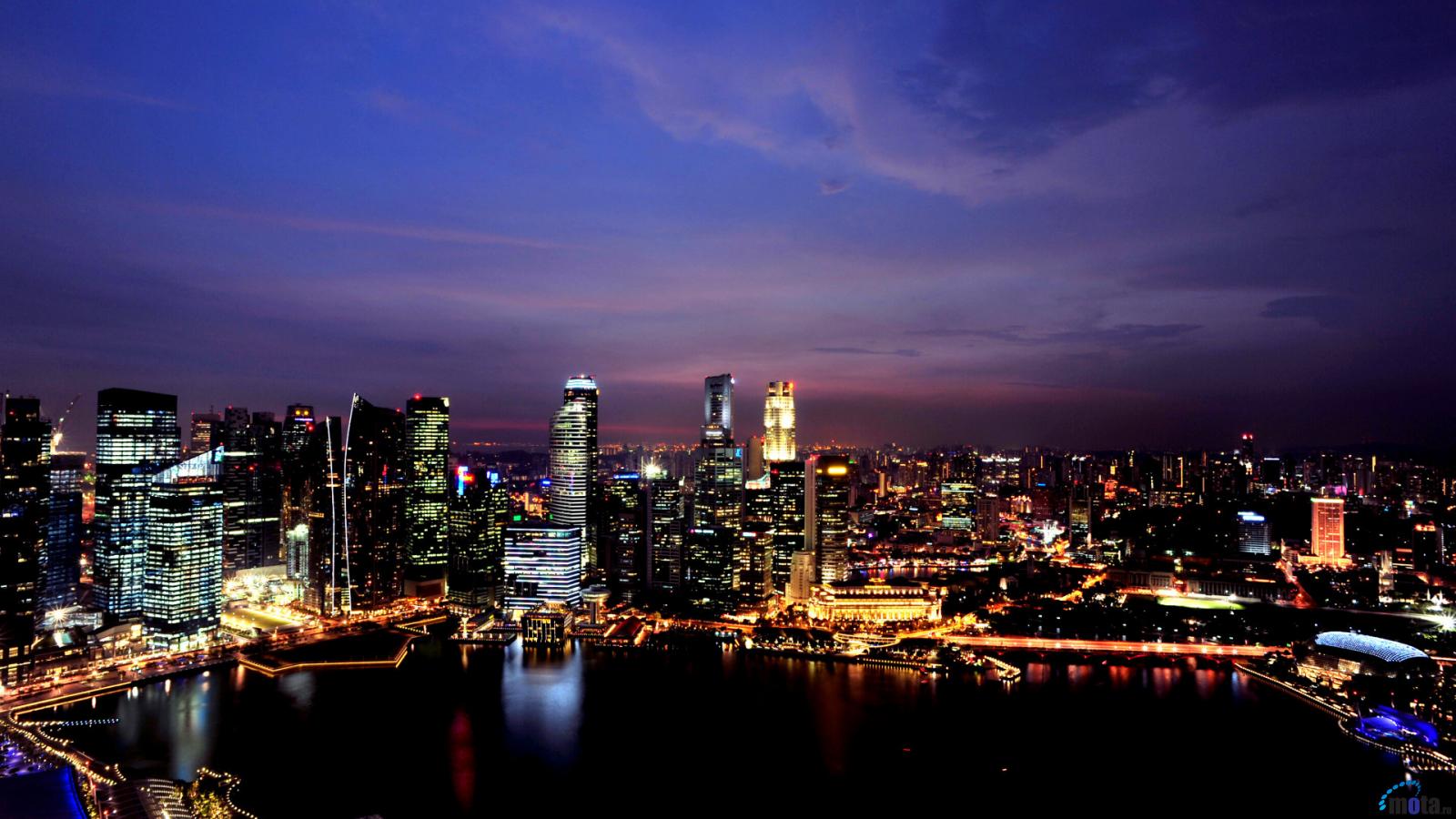 Wallpaper Panorama Of Singapore X Widescreen Desktop