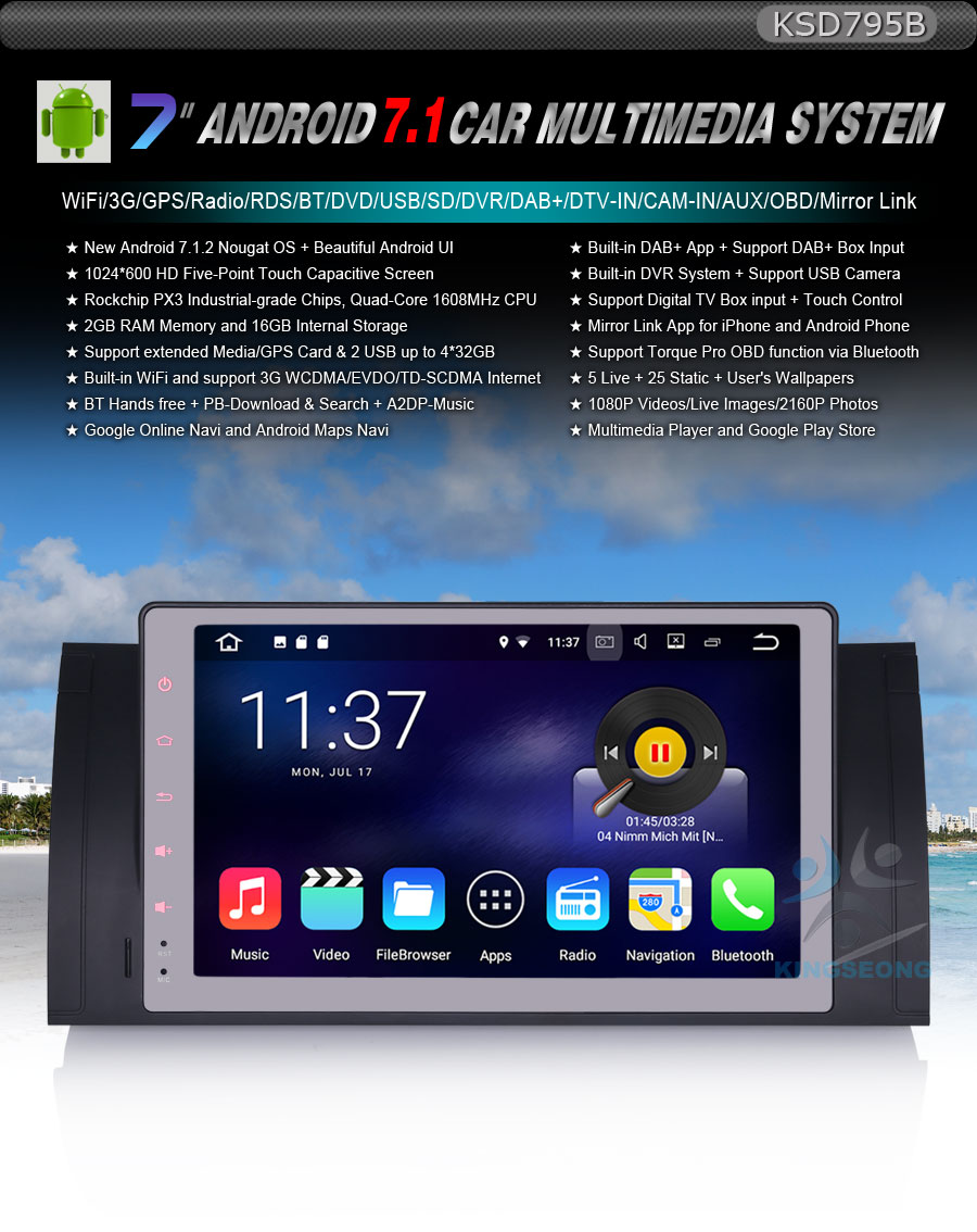 Stereo Android Wifi Dab Dvr Obd Sat Nav Car Gps Navigation