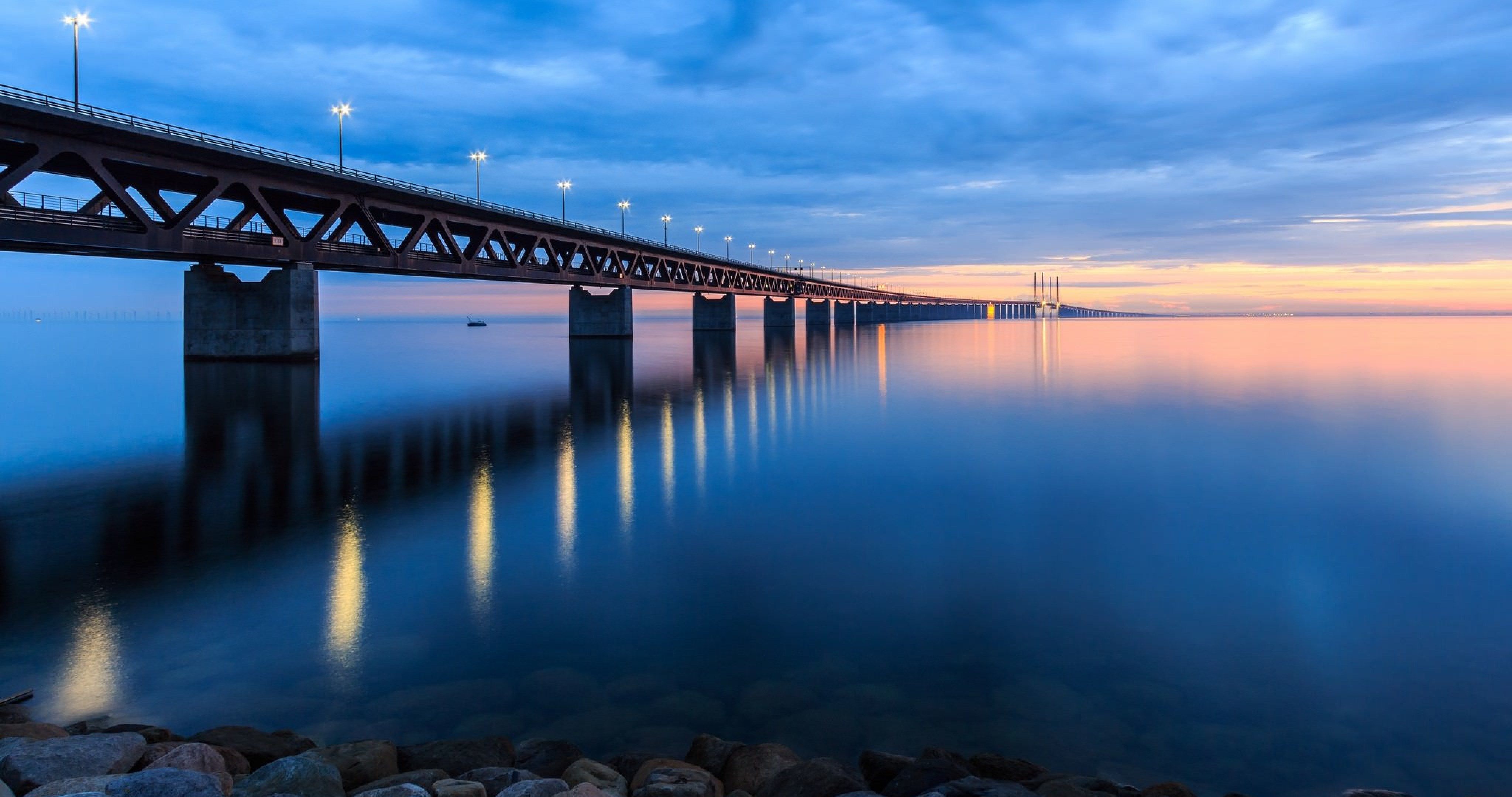 Sweden Bridge 4k Ultra HD Wallpaper Beach