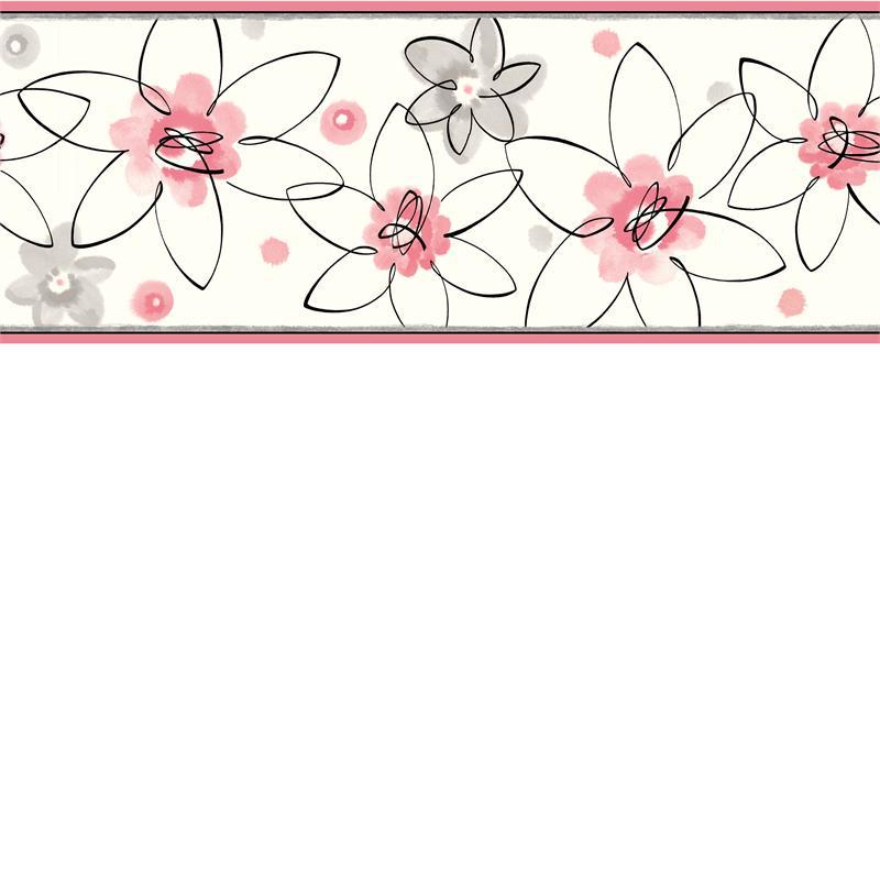 Free download Pink Crazy Daisies Wallpaper Border Baby Nursery Kids