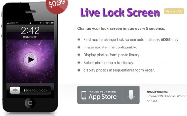 Live Screen Lock The First App For iPhone Os Which Automatically
