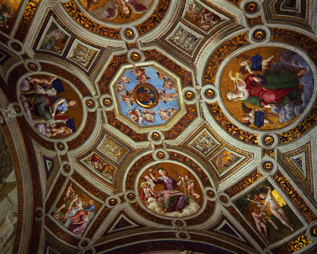 Ceiling Of The Sistine Chapel Travel Wallpaper And Stock Photo