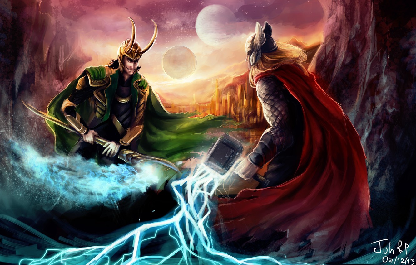 Wallpaper Figure Art Thor Loki Image For Desktop Section