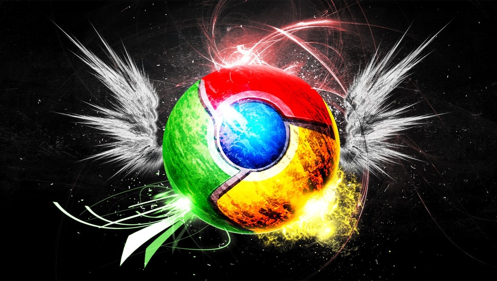 Background Google Chrome Browser Wings Wallpaper