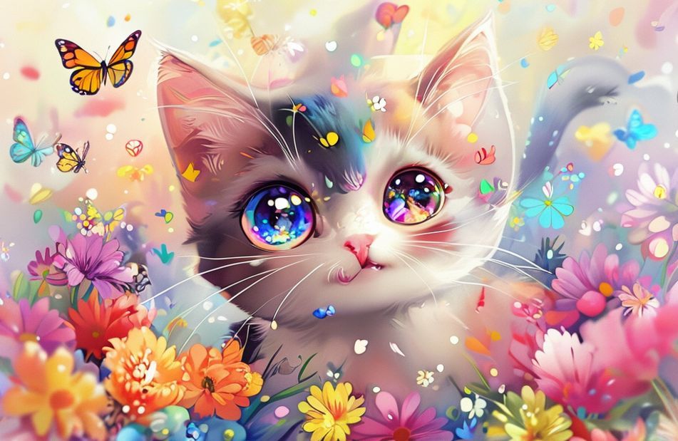 Cute Anime Cat Wallpaper