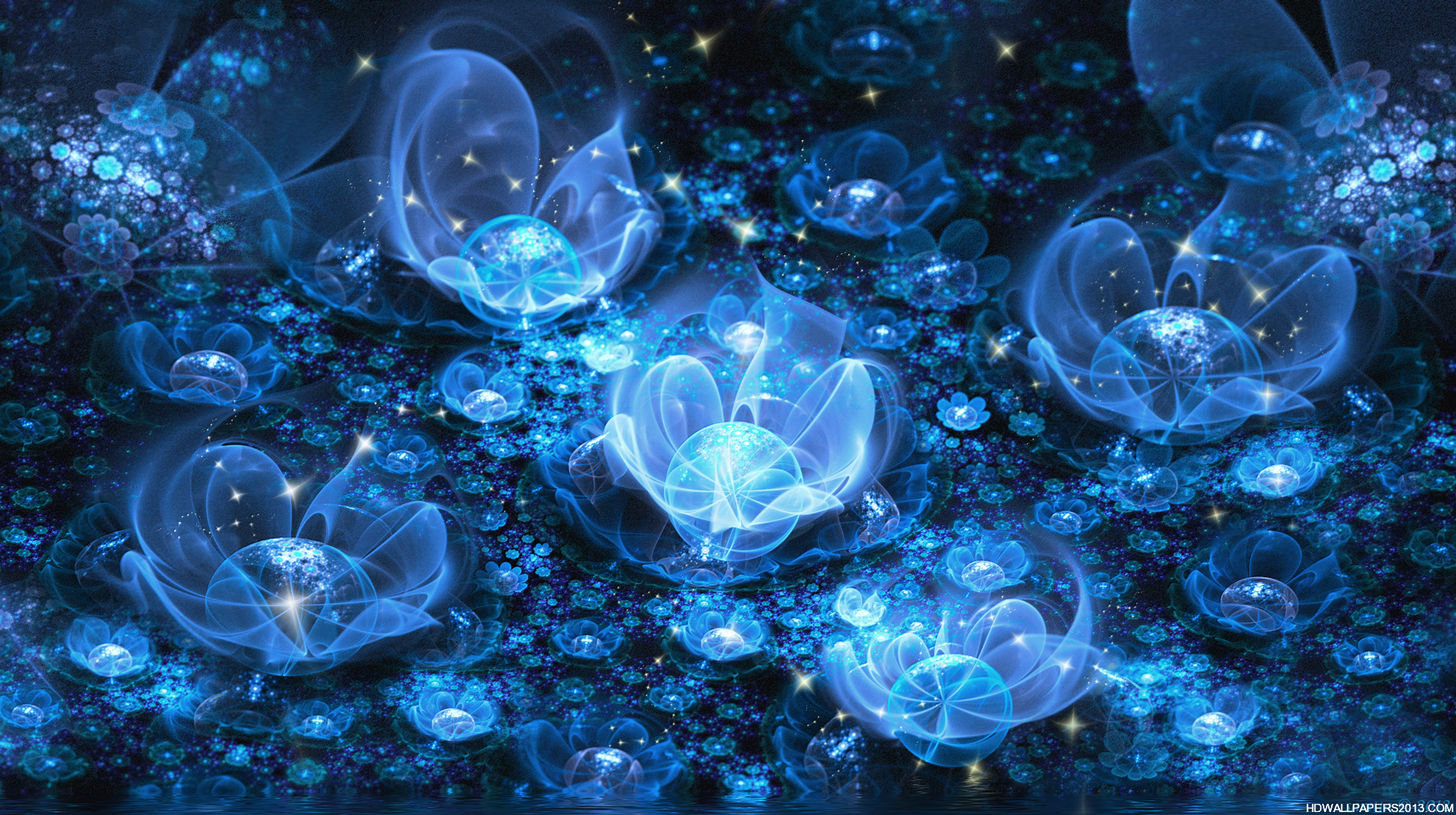 Blue Flowers Wallpaper