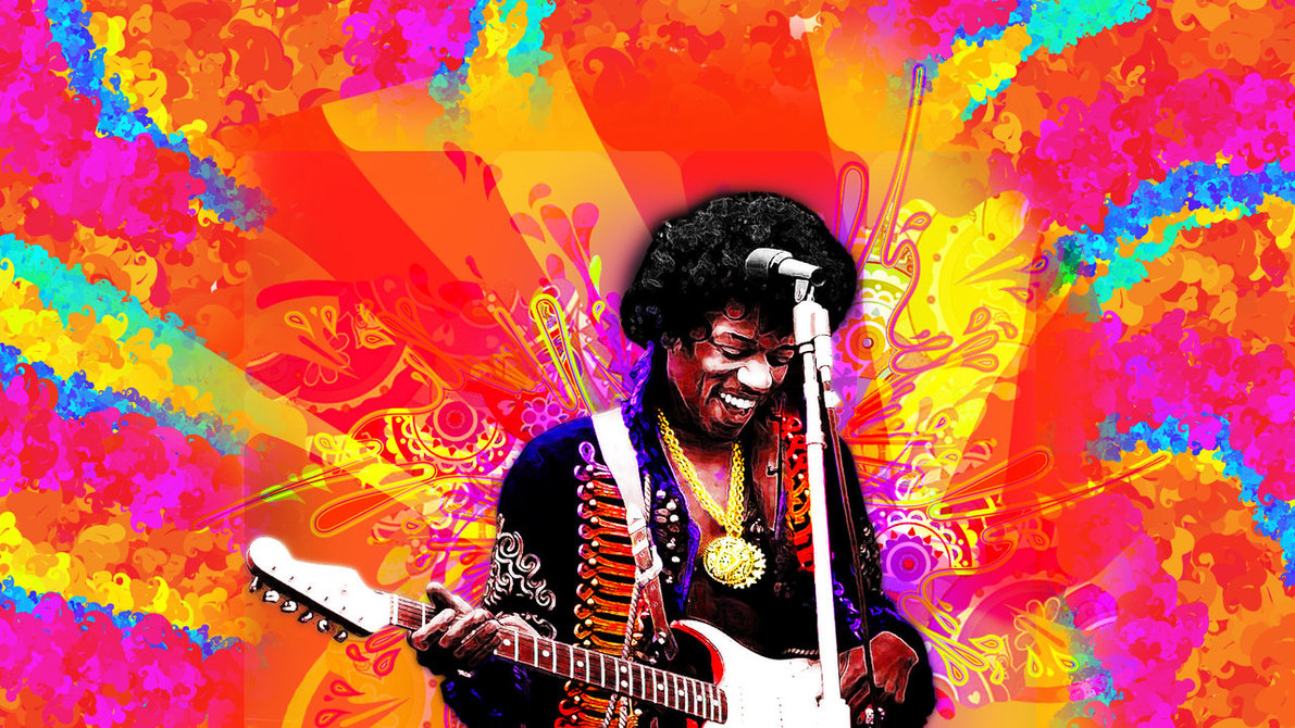 Download Jimi Hendrix Colorful Smoke Blast Wallpaper | Wallpapers.com
