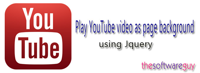 Play Video As Background Using Jquery