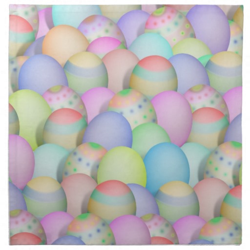Colored Easter Eggs Background Printed Napkins