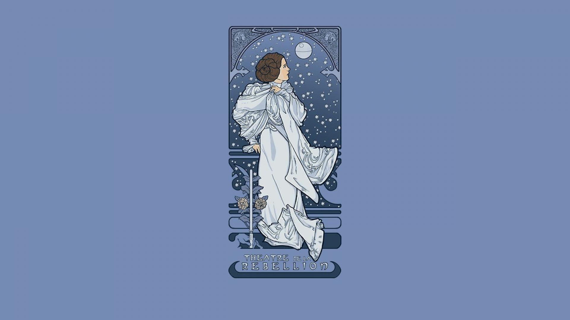 Star Wars Art Nouveau Leia Wallpaper