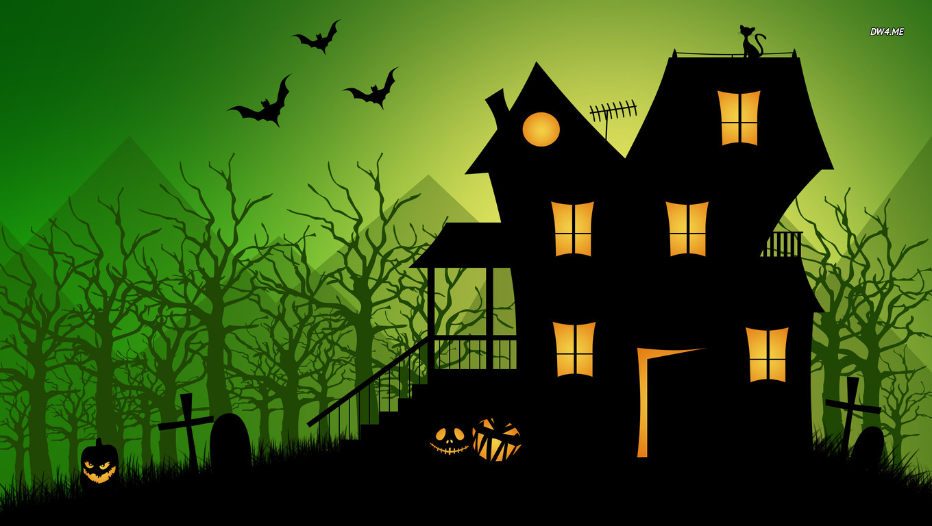 Haunted house wallpaper   Holiday wallpapers   1769 1360x768