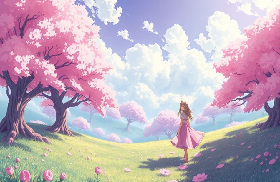 Pink Anime Wallpaper