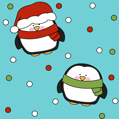 Cute Christmas Penguins Backgrounds Christmas penguin background 500x500